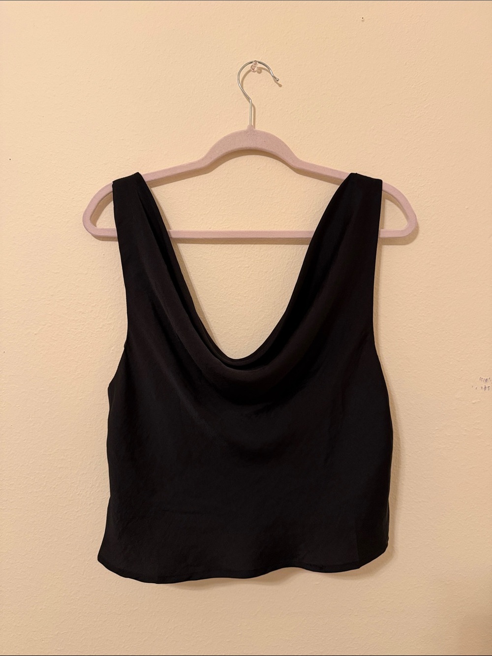 Aritzia Black Cowl Neck Camisole Tank
